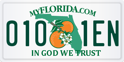 FL license plate 0101EN