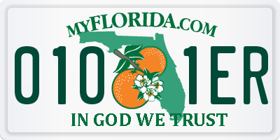 FL license plate 0101ER
