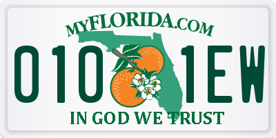 FL license plate 0101EW