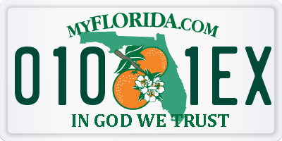 FL license plate 0101EX