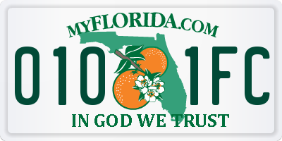 FL license plate 0101FC