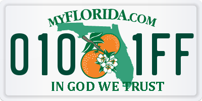 FL license plate 0101FF