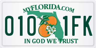 FL license plate 0101FK