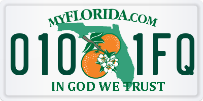 FL license plate 0101FQ