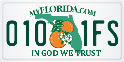 FL license plate 0101FS