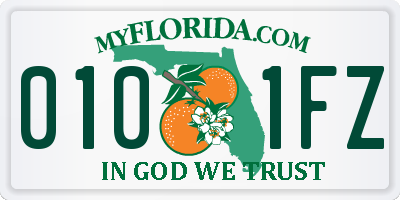 FL license plate 0101FZ