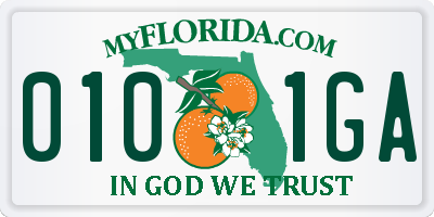 FL license plate 0101GA