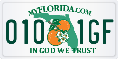 FL license plate 0101GF