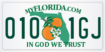 FL license plate 0101GJ