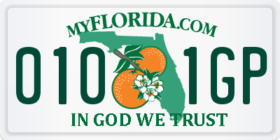 FL license plate 0101GP