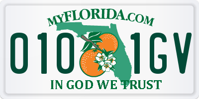 FL license plate 0101GV