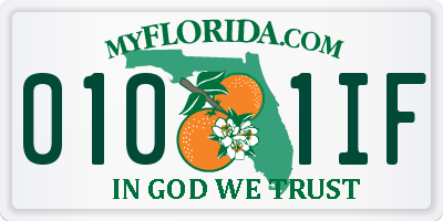 FL license plate 0101IF