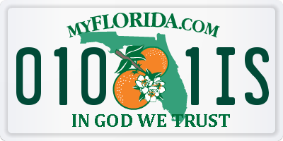 FL license plate 0101IS