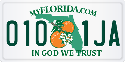 FL license plate 0101JA