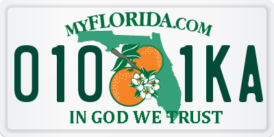 FL license plate 0101KA