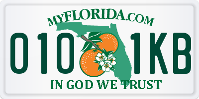 FL license plate 0101KB