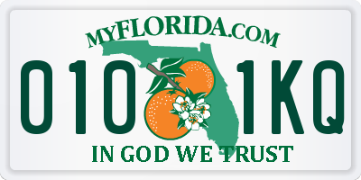 FL license plate 0101KQ
