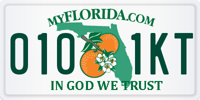 FL license plate 0101KT