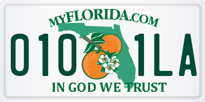 FL license plate 0101LA