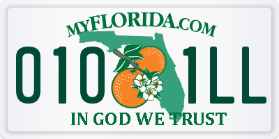 FL license plate 0101LL