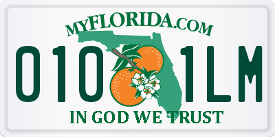 FL license plate 0101LM