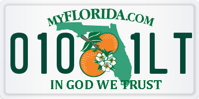 FL license plate 0101LT