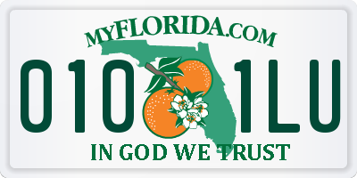 FL license plate 0101LU