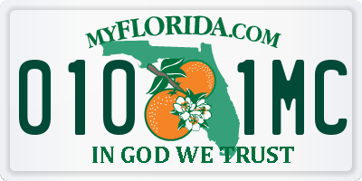 FL license plate 0101MC