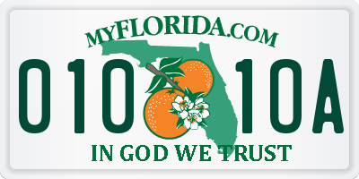 FL license plate 0101OA