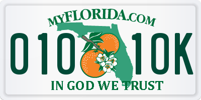 FL license plate 0101OK