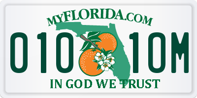 FL license plate 0101OM
