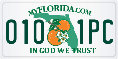FL license plate 0101PC