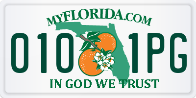 FL license plate 0101PG