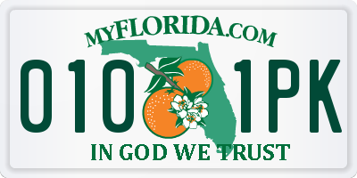 FL license plate 0101PK