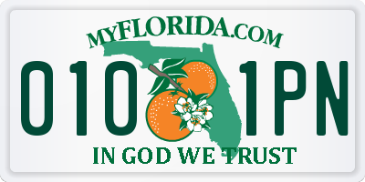 FL license plate 0101PN