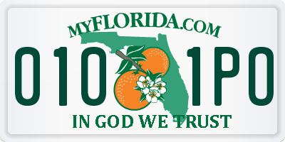 FL license plate 0101PO
