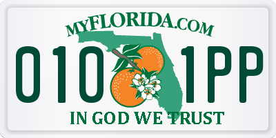 FL license plate 0101PP