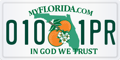 FL license plate 0101PR