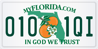 FL license plate 0101QI