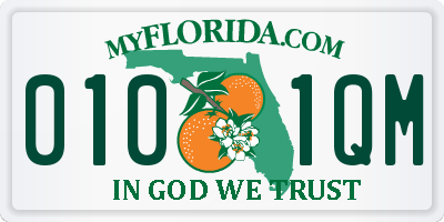 FL license plate 0101QM
