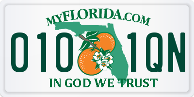 FL license plate 0101QN