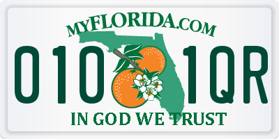 FL license plate 0101QR