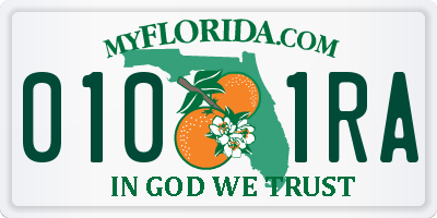 FL license plate 0101RA