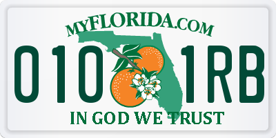 FL license plate 0101RB