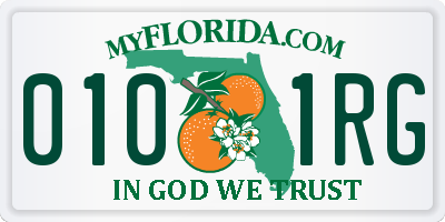 FL license plate 0101RG