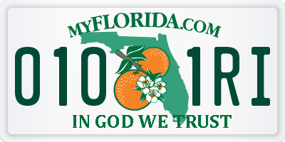 FL license plate 0101RI