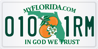 FL license plate 0101RM