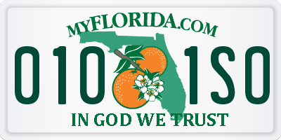 FL license plate 0101SO