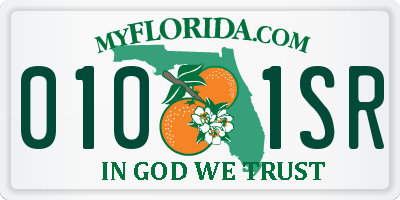 FL license plate 0101SR