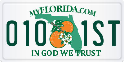 FL license plate 0101ST